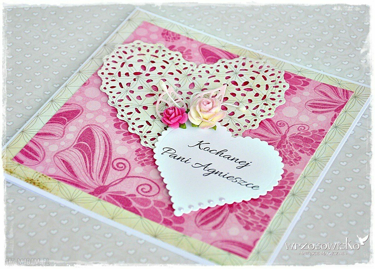 Kartka dla Kochanej Nauczycielki HandMade