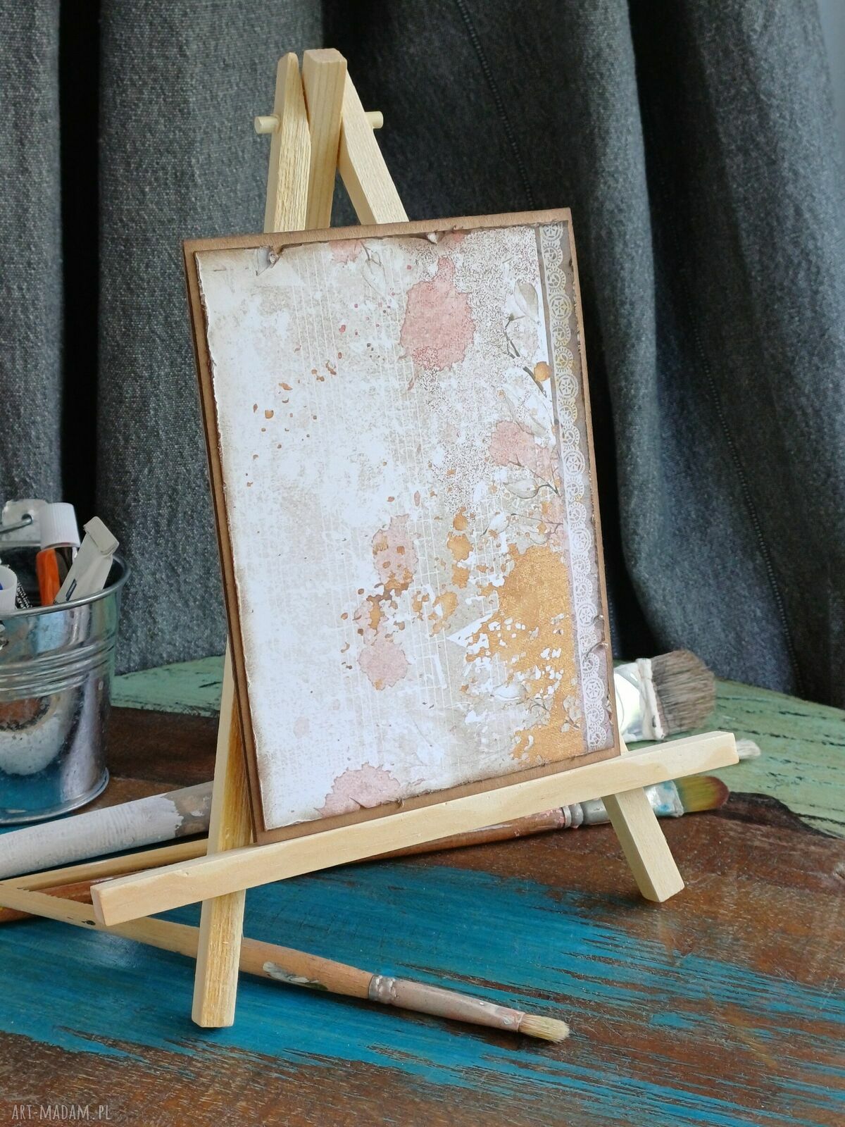 Ręcznie robiona kartka scrapbooking
