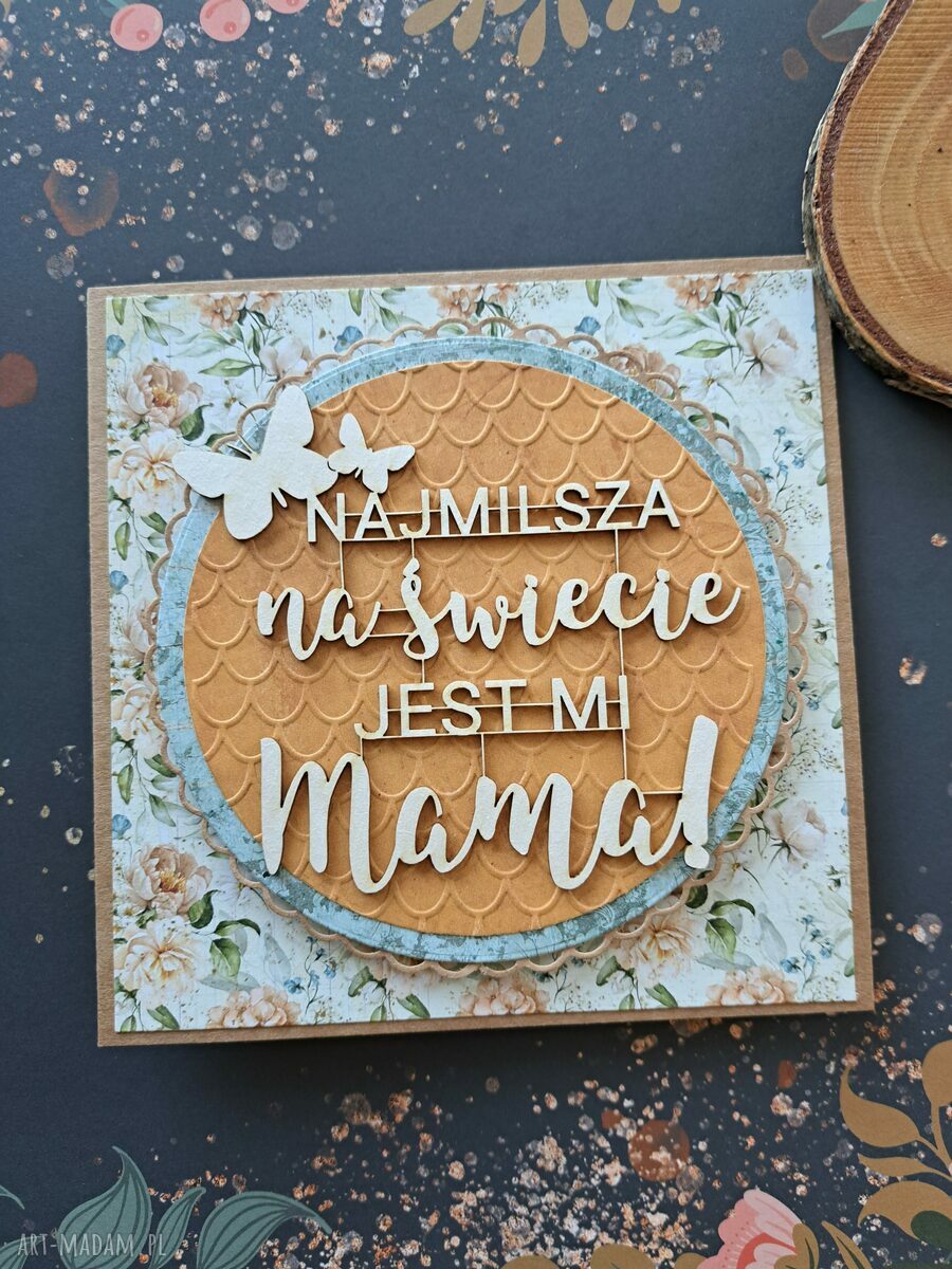 Kartka dla mamy na Dzień Matki - „Najmilsza na świecie jest mi mama”