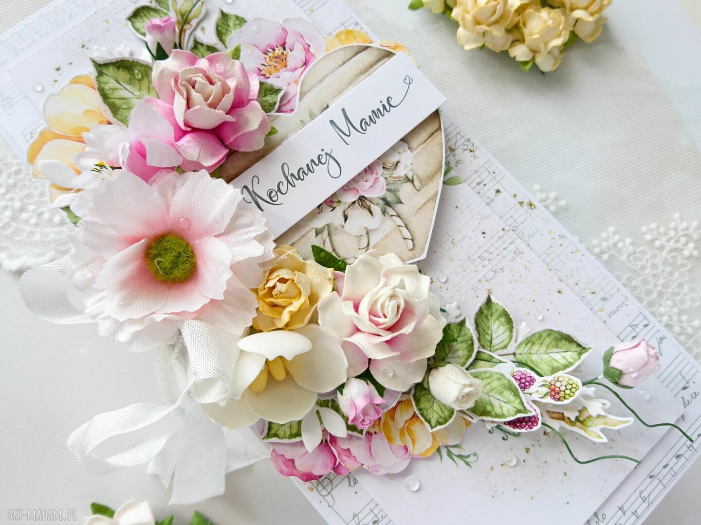 scrapbooking kartki: Kartka Dla Mamy ręcznie robione