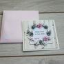 różowe scrapbooking kartki kwiaty kartka dla młodej pary