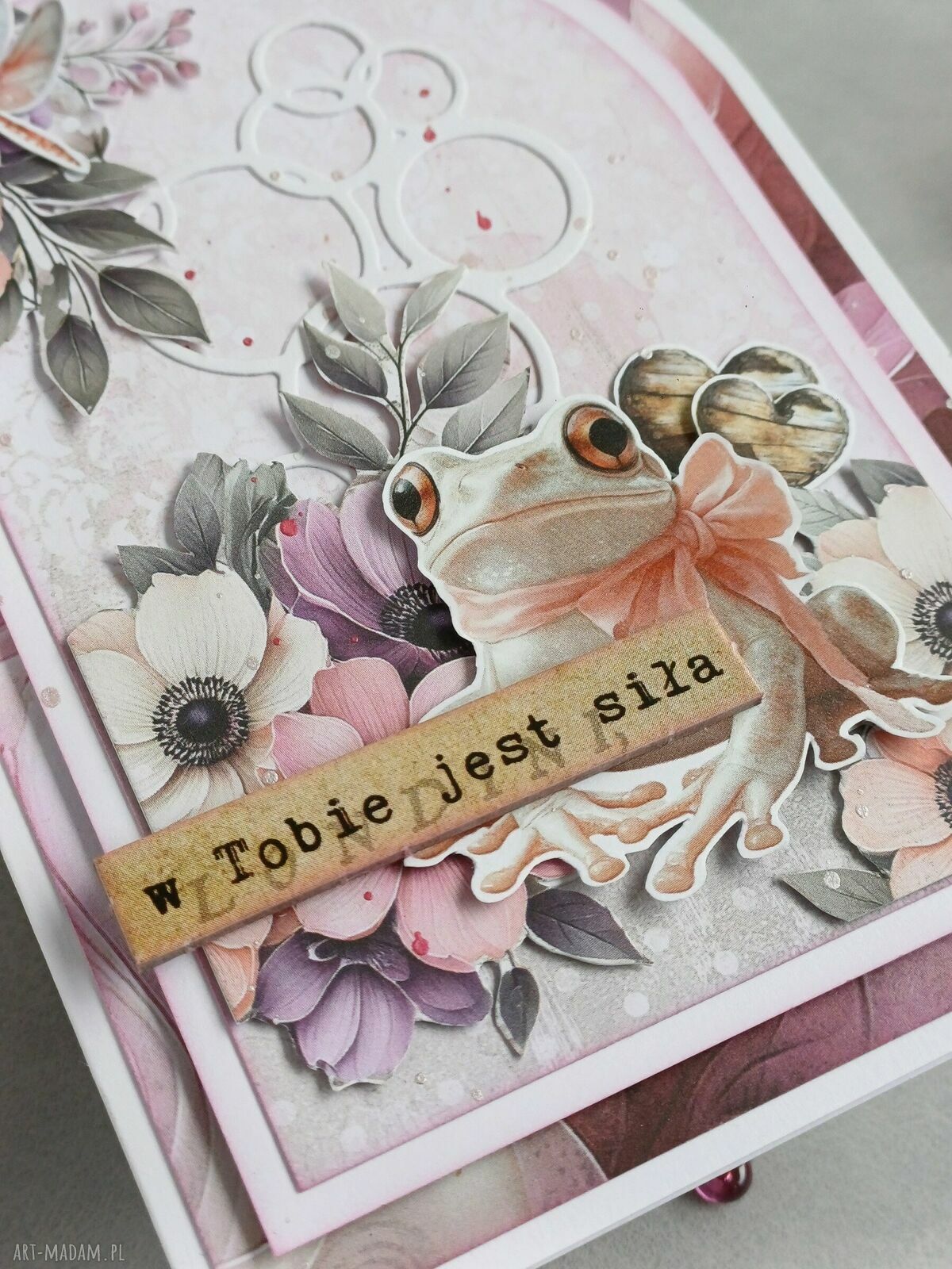Ręcznie robiona kartka scrapbooking na wyjątkową okazję