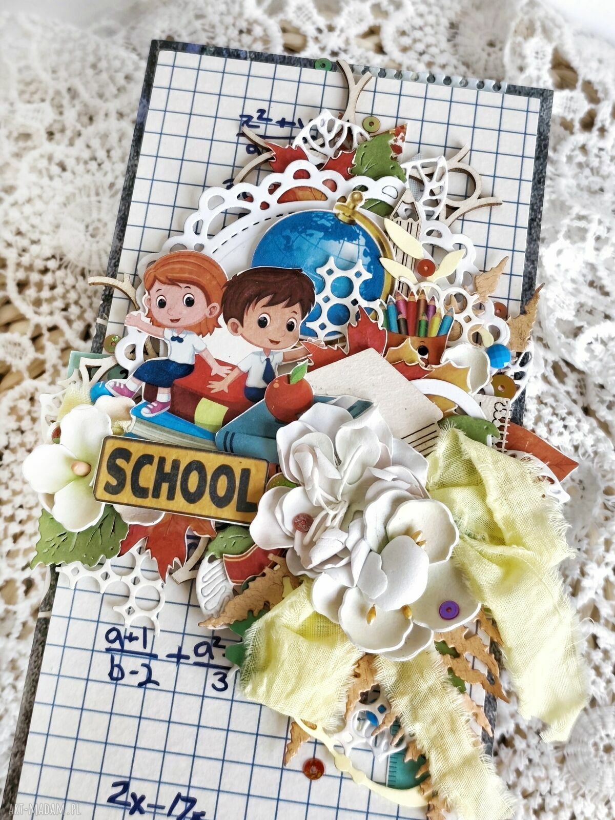 Kartka dla nauczyciela na ukończenie szkoły - ręcznie robiona pamiątka