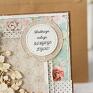 turkusowe scrapbooking kartki kartka dla niej personalizowana. podarek