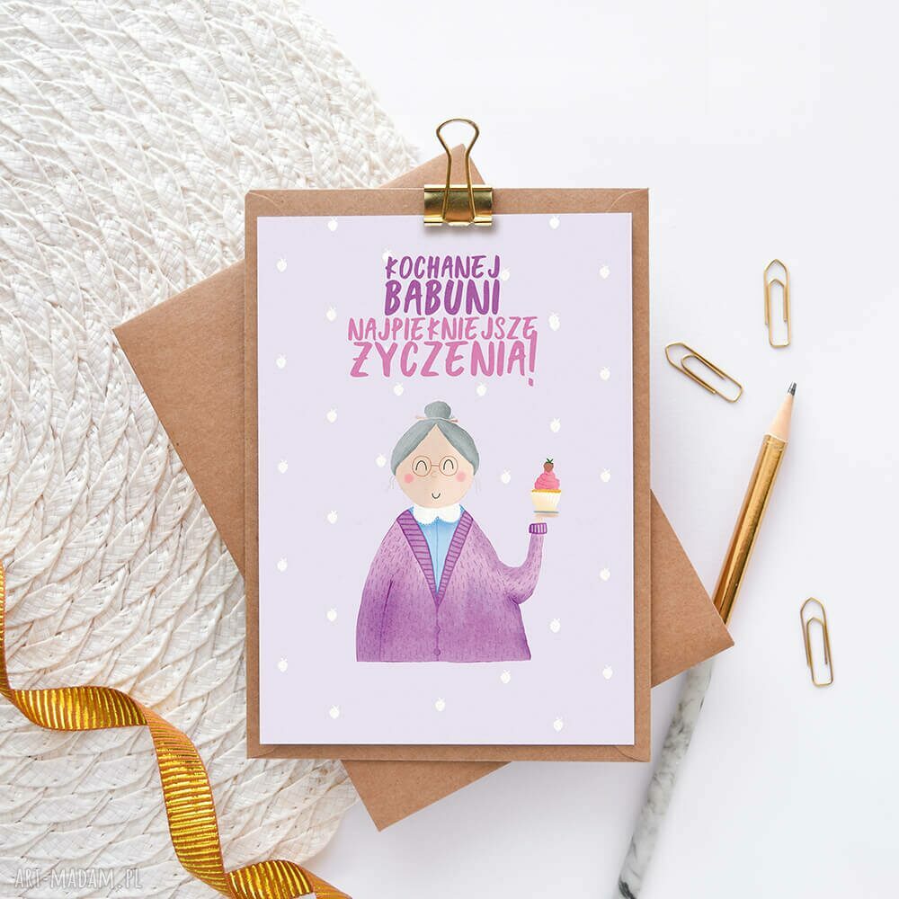 Kartka dla Babci na Dzień Babci - Kochanej Babuni