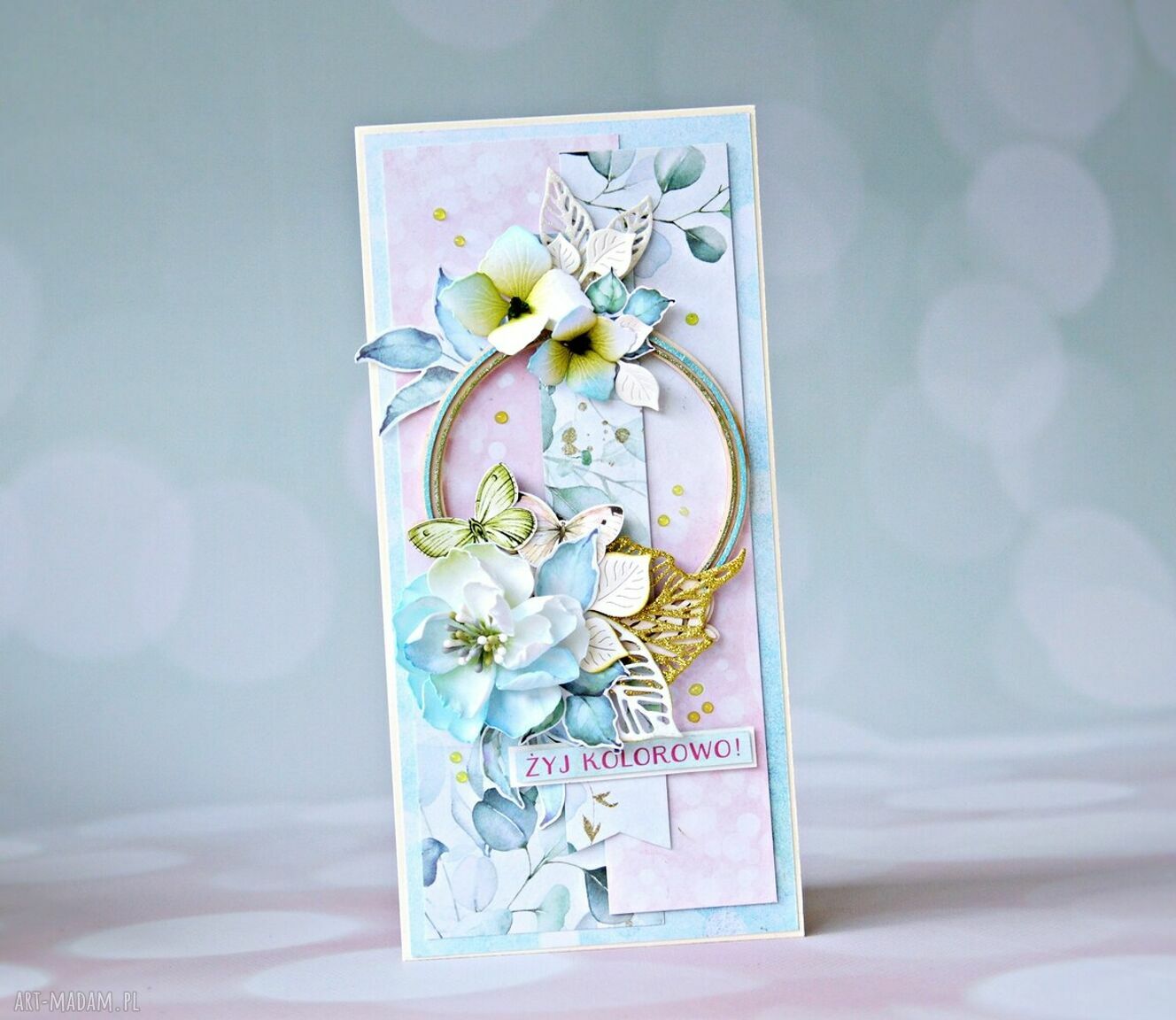 Ręcznie robiona kartka prezent scrapbooking - wyjątkowy drobiazg na każdą okazję