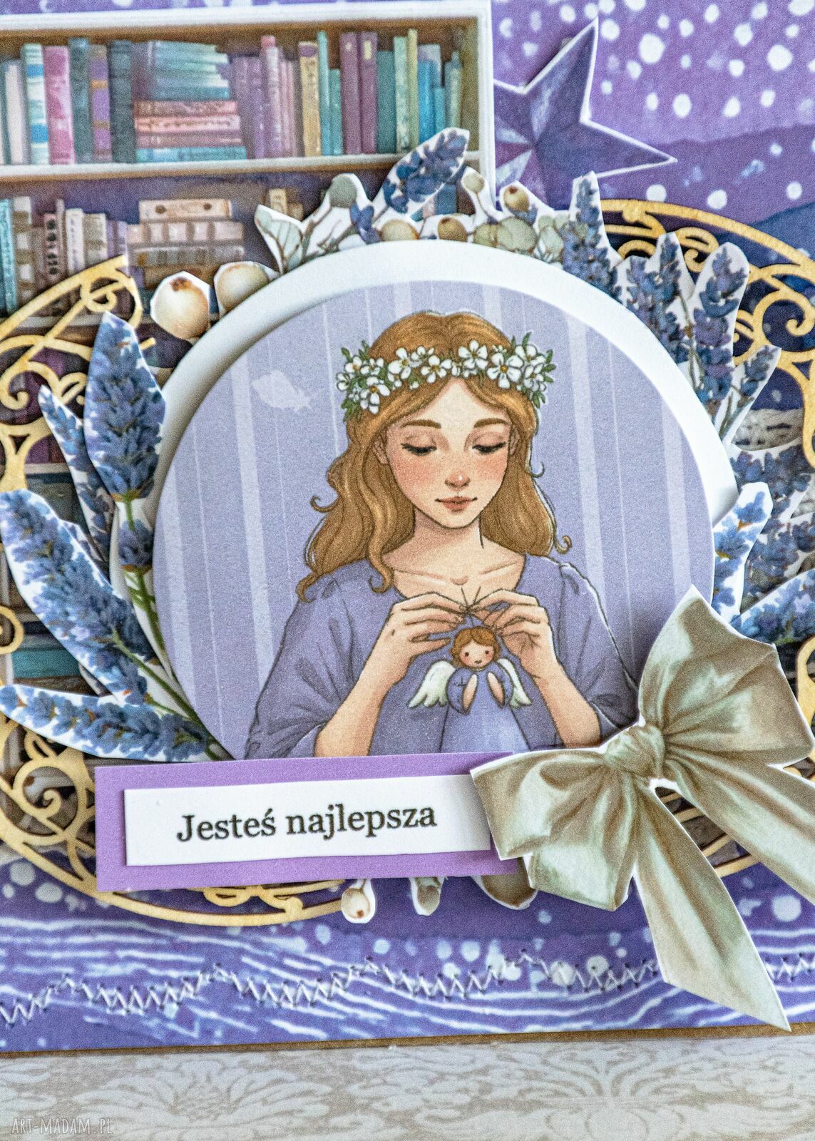 Kartka dla niej „Jesteś najlepsza” - ręcznie robiona