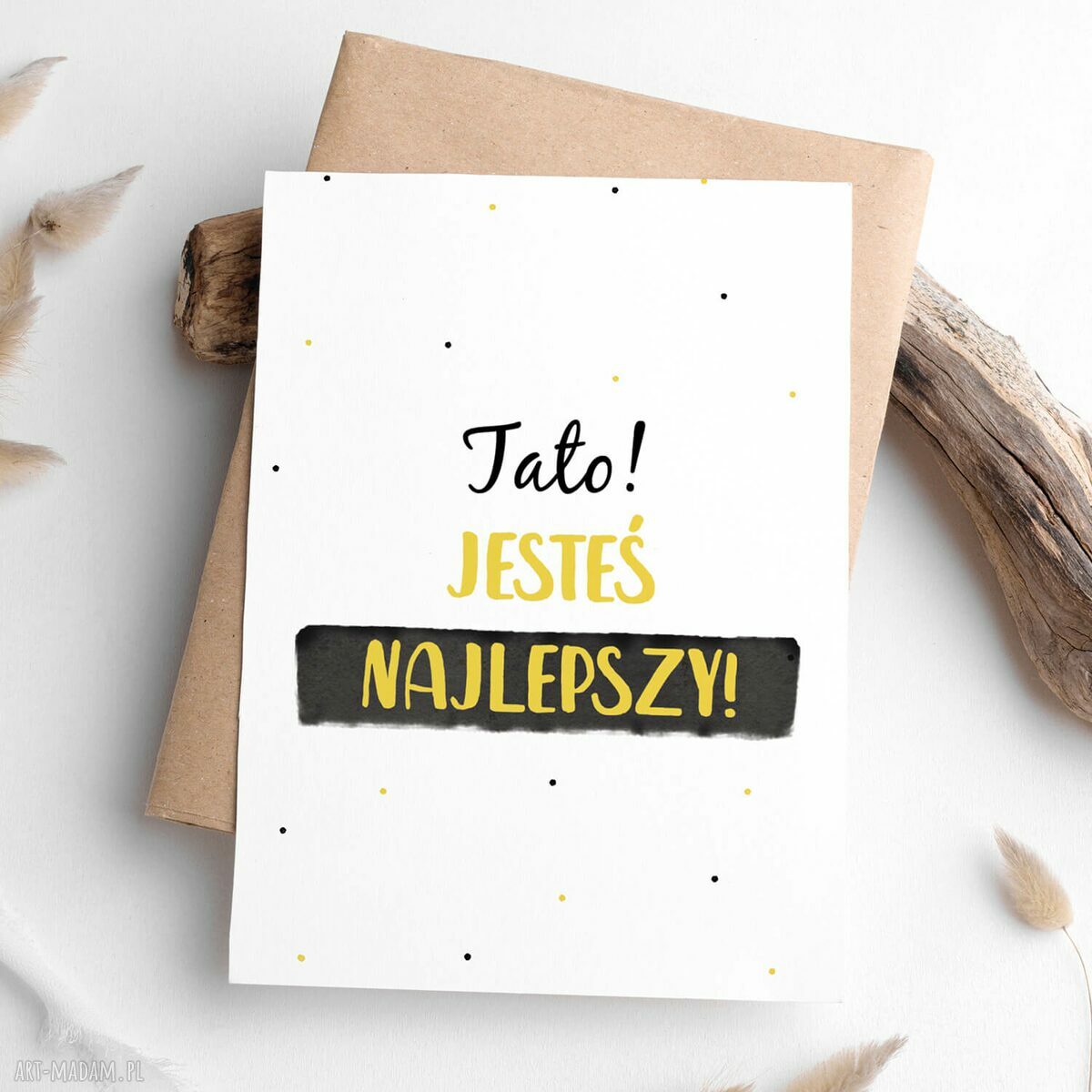 Kartka dla Taty „Tato, jesteś najlepszy” - koperta na Dzień Ojca