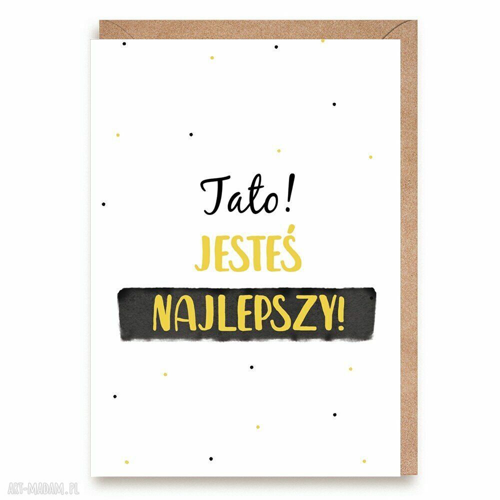 Kartka dla Taty „Tato, jesteś najlepszy” - koperta na Dzień Ojca