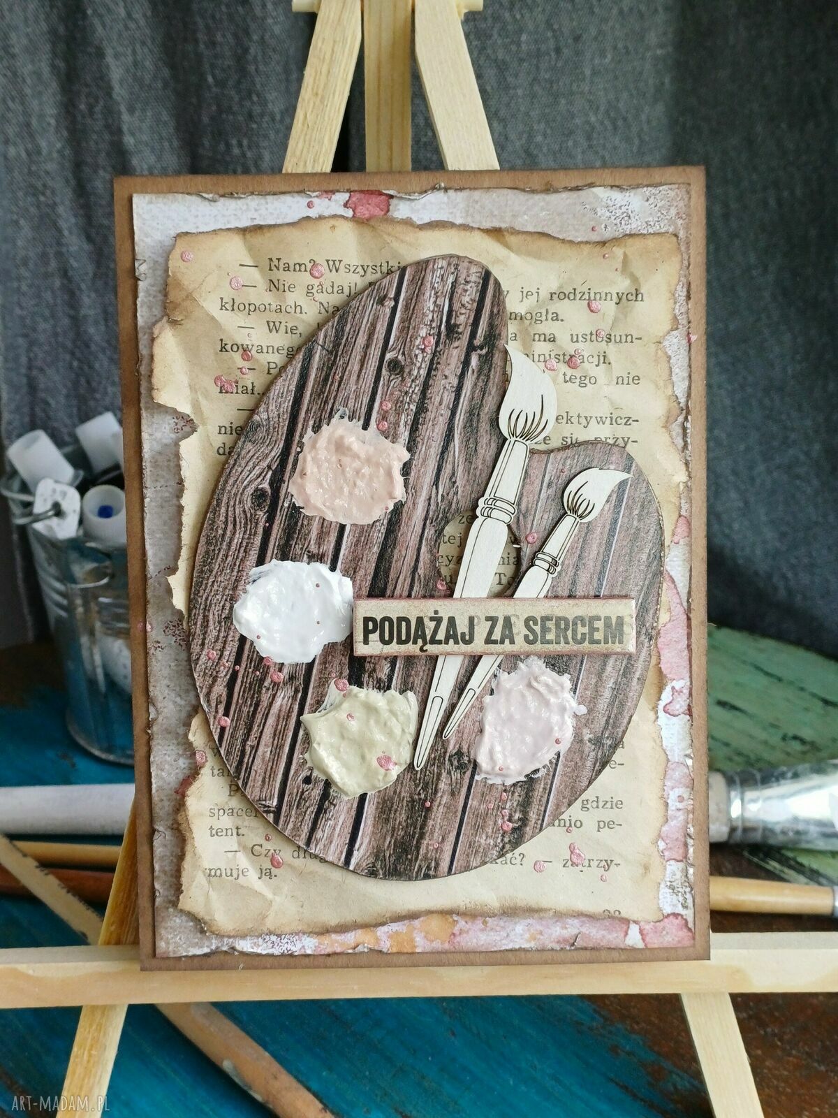 Ręcznie robiona kartka scrapbooking