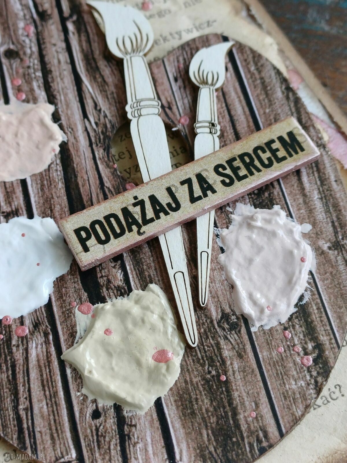 Ręcznie robiona kartka scrapbooking