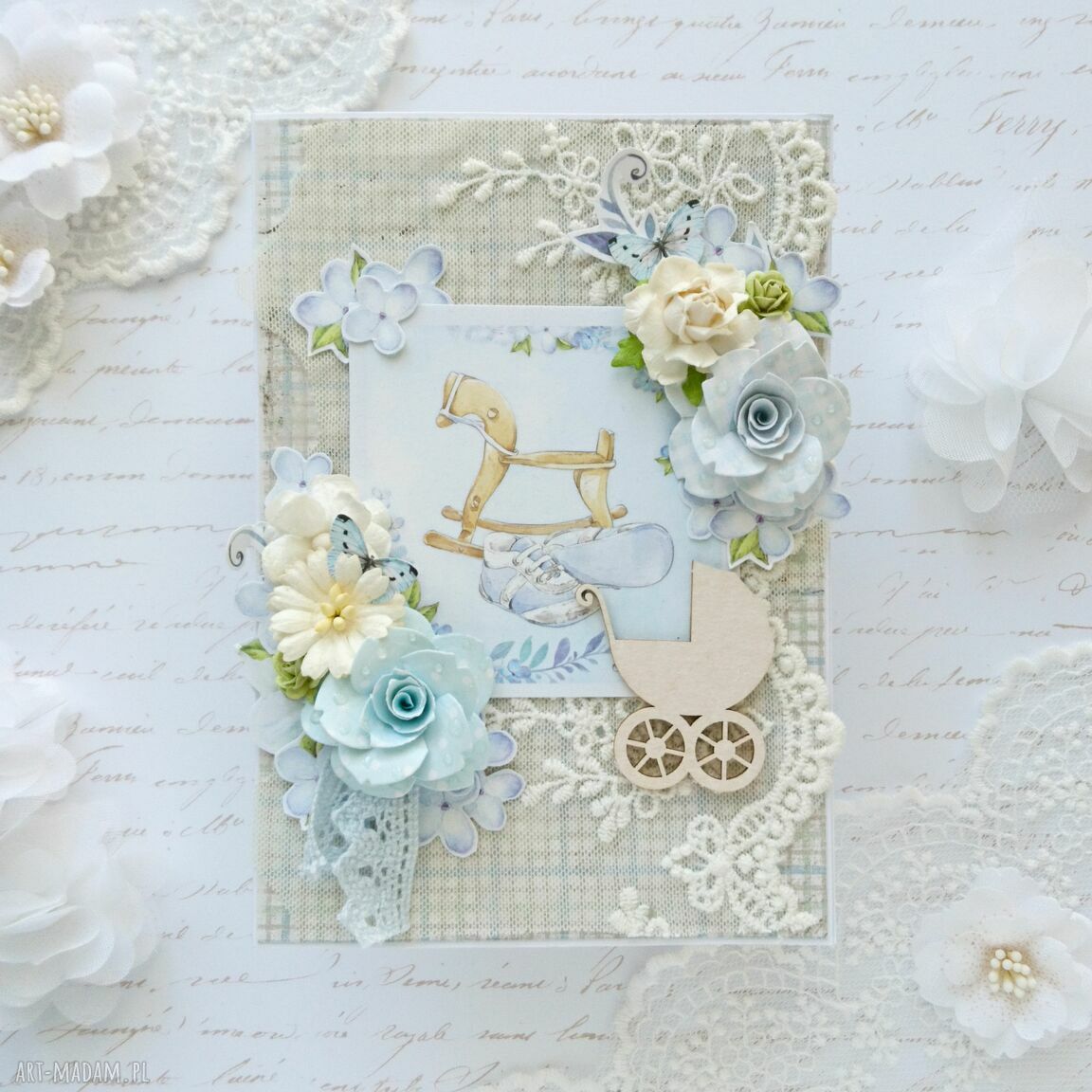 scrapbooking kartki: Kartka dziecięca handmade