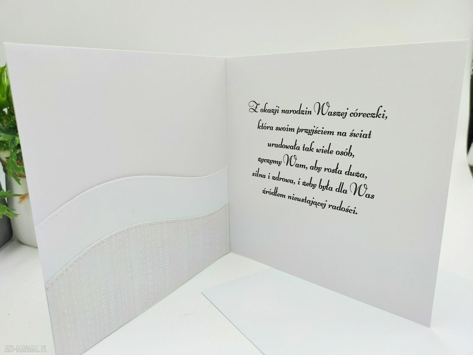 Kartka gratulacyjna na narodziny - Powitajmy Maleństwo (scrapbooking)
