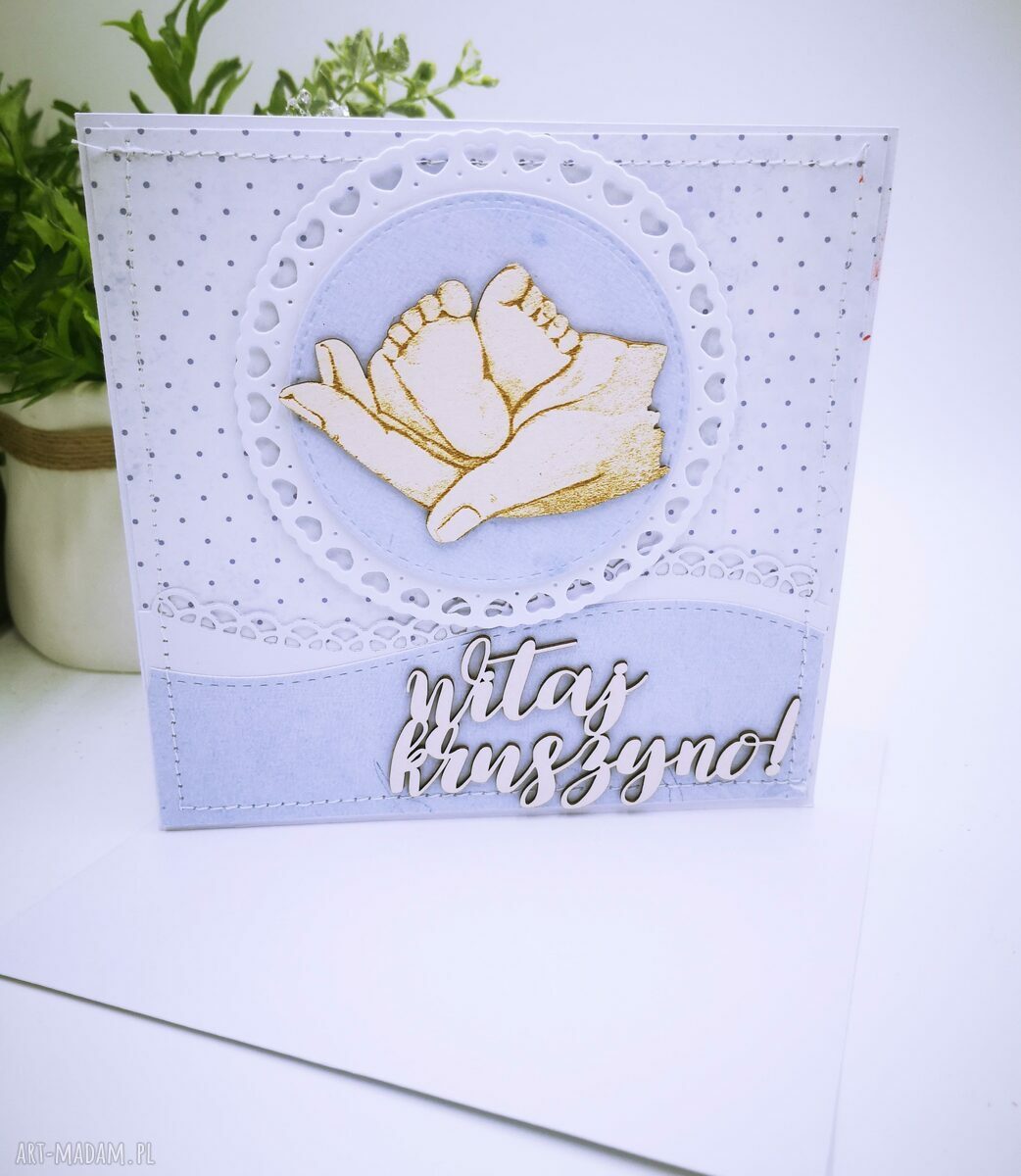Kartka gratulacyjna na narodziny - „Witaj Kruszyno”
