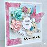 gustowne scrapbooking kartki kartka kwiaty dla młodych