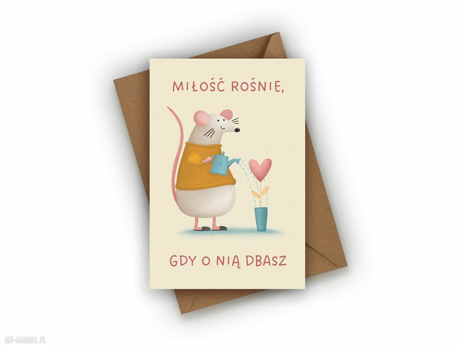 Kartka miłosna - Miłość rośnie, gdy o nią dbasz