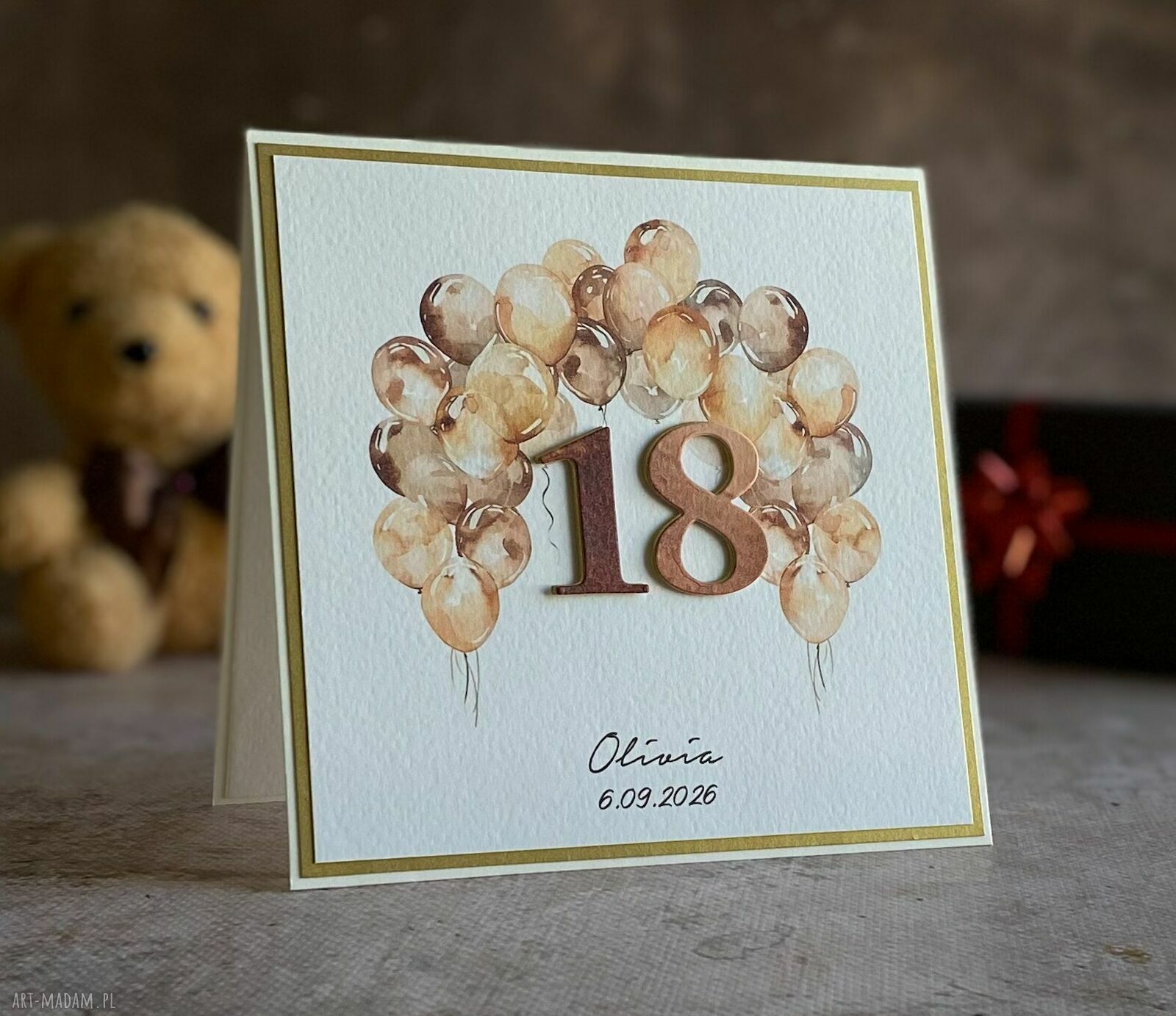 Kartka na 18 urodziny z personalizacją, BH 20