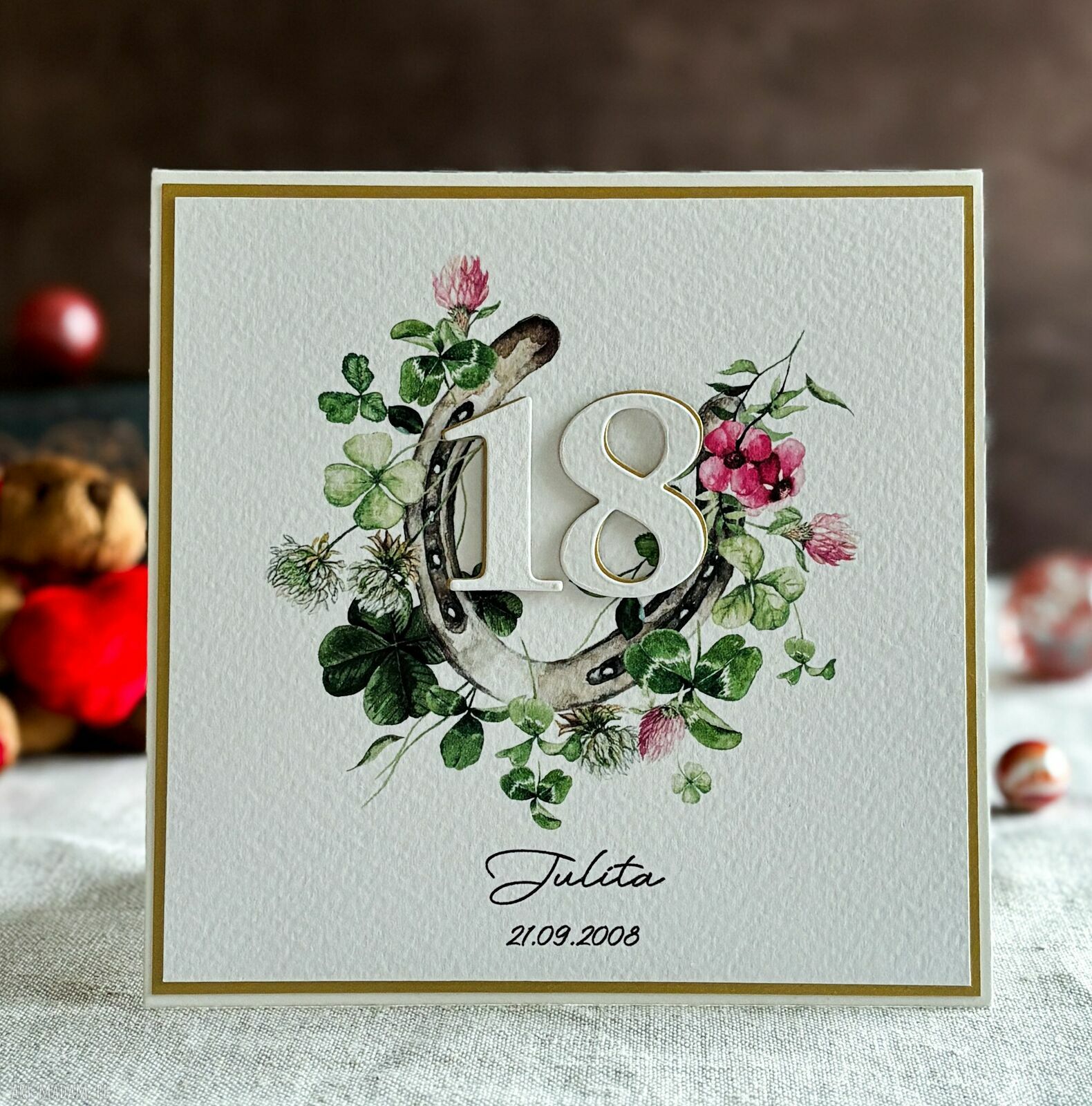 Personalizowana kartka na 18 urodziny z kopertą prezentową BH 36