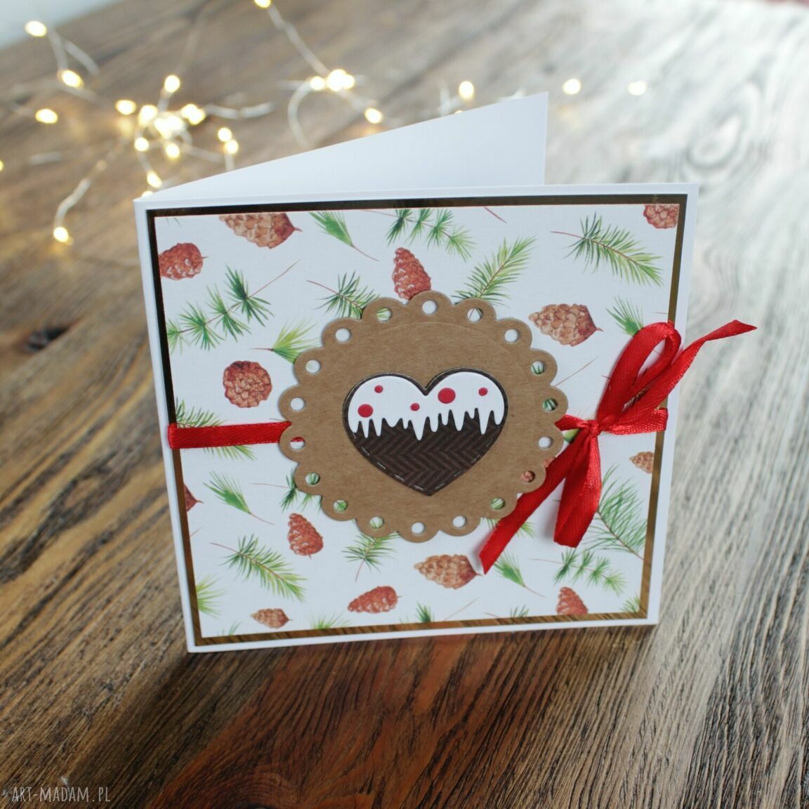 pomysł na prezent: Kartka na Boże Narodzenie Święta Świąteczna handmade