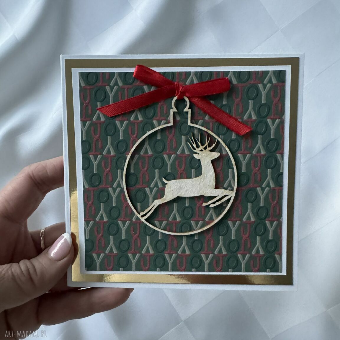 świąteczny prezent: Kartka na Boże Narodzenie Święta Świąteczna Handmade