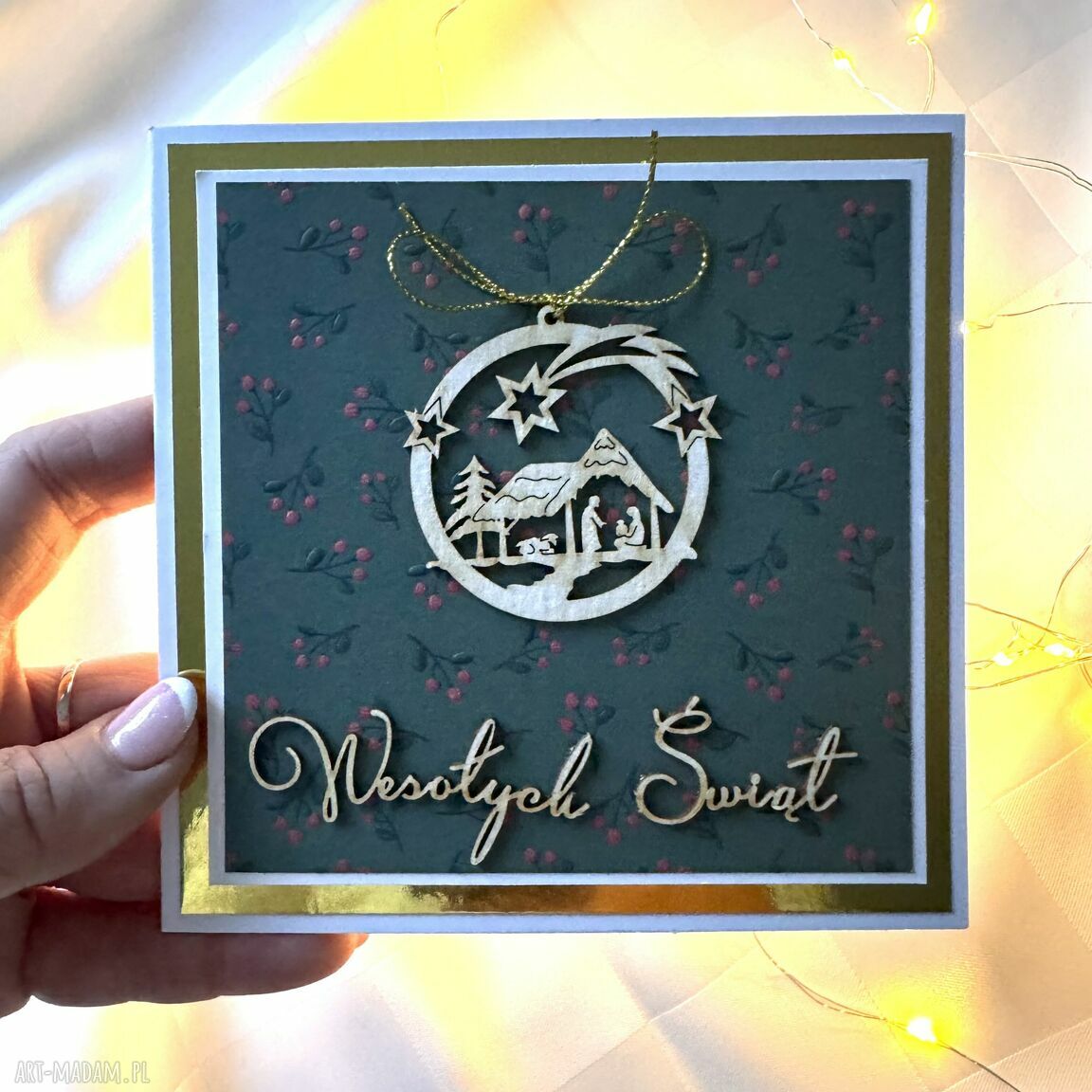 prezenty świąteczne: Kartka na Boże Narodzenie Święta Świąteczna Handmade