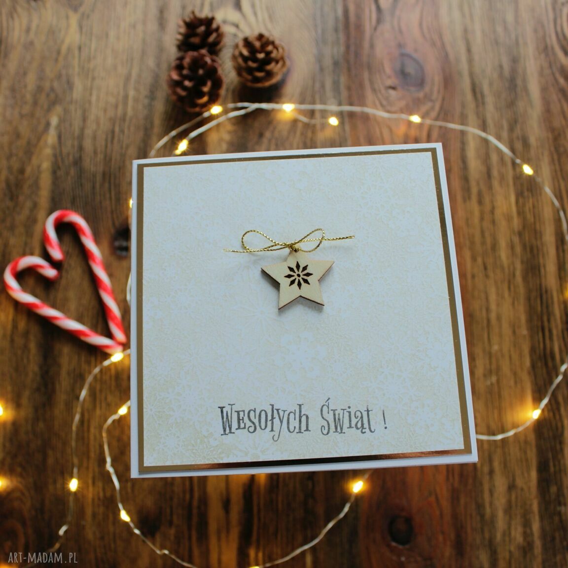 prezent świąteczny: Kartka na Boże Narodzenie Święta Świąteczna Hand Made