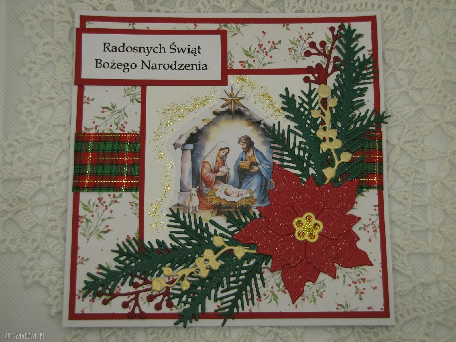 Kartka na Boże Narodzenie ze Świętą Rodziną