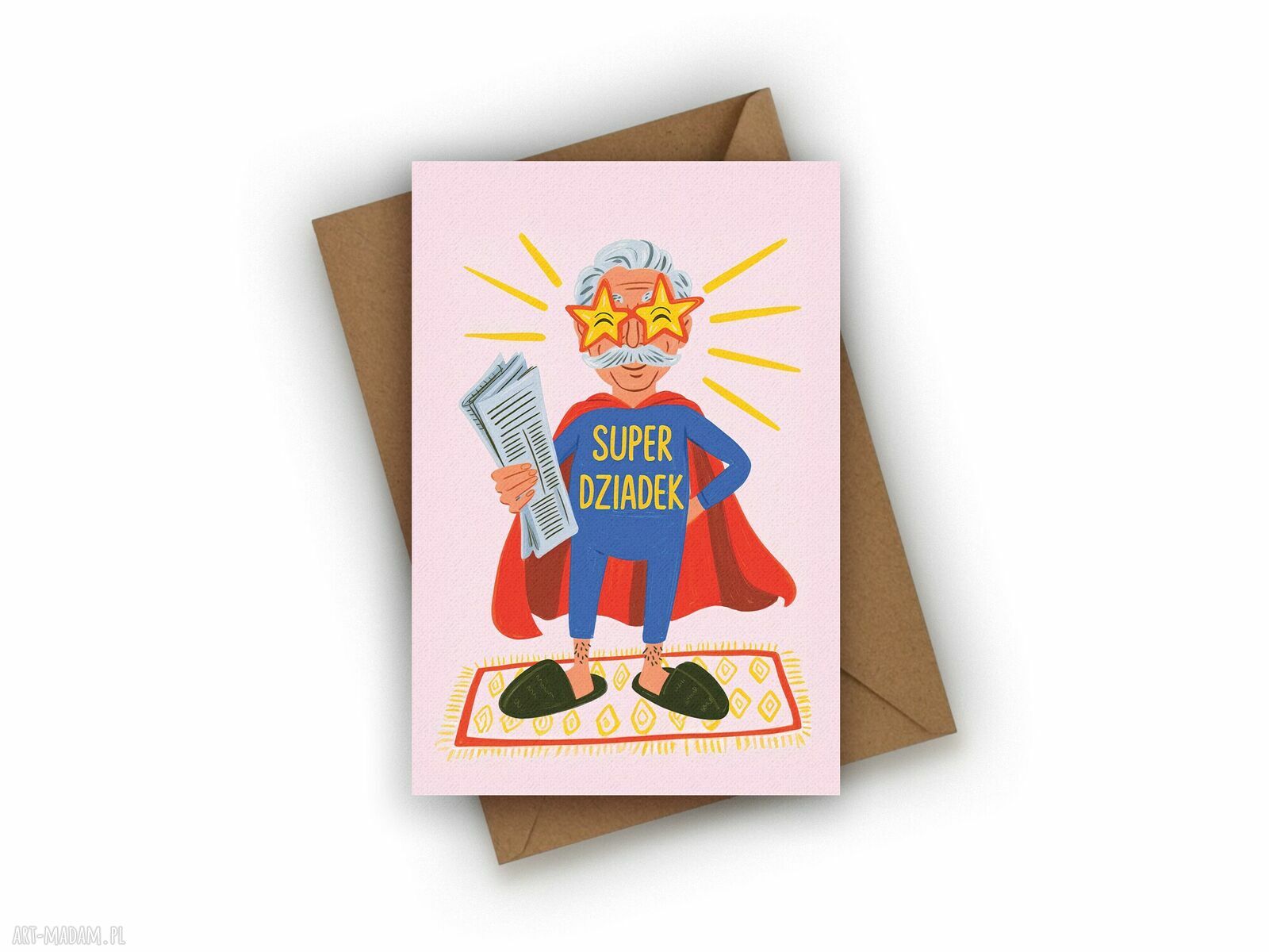 Kartka na Dzień Dziadka - Super Dziadek