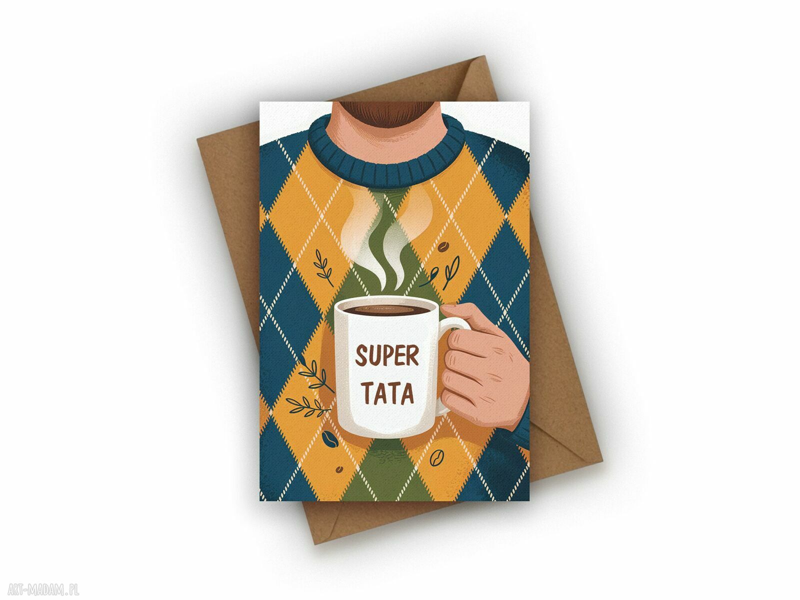 Kartka na Dzień Taty - Kubek Super Tata
