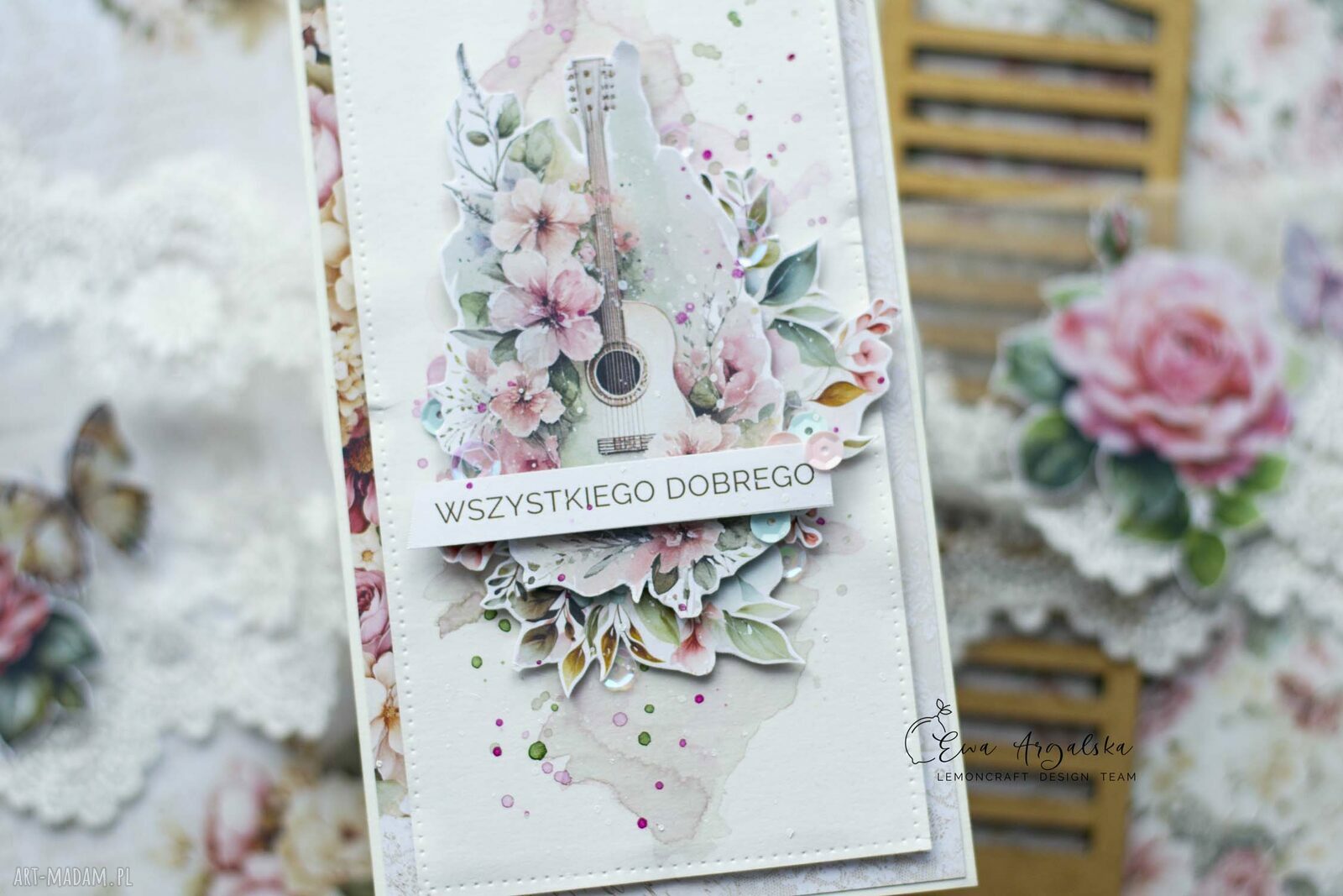 Kartka scrapbooking na koniec roku szkolnego, urodziny i imieniny (ręcznie robiona)