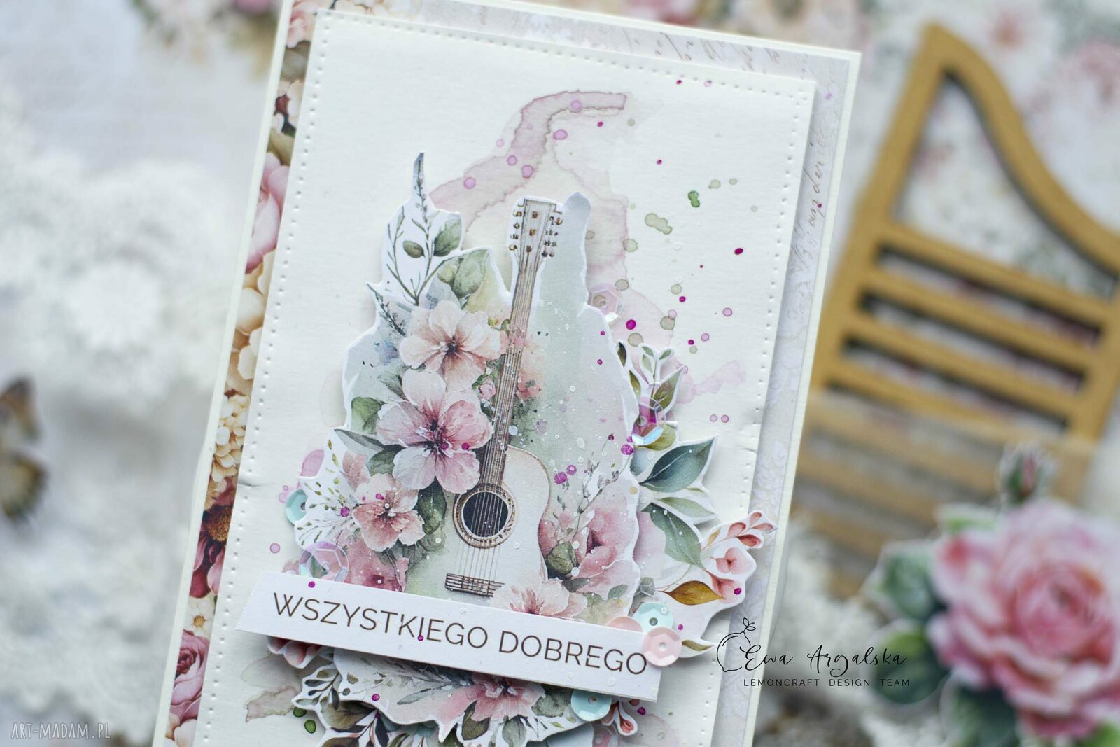 Kartka scrapbooking na koniec roku szkolnego, urodziny i imieniny (ręcznie robiona)