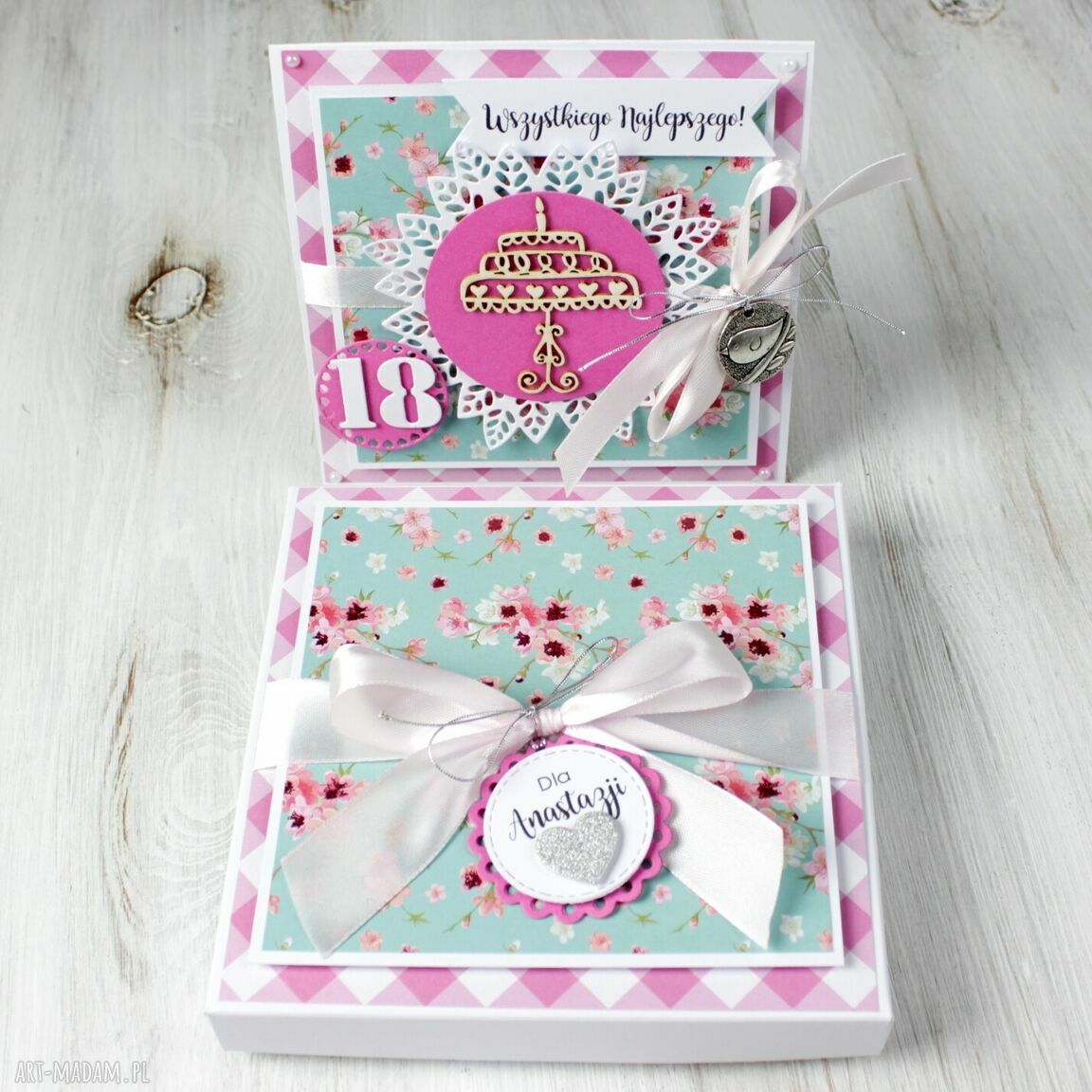 scrapbooking kartki: Kartka na osiemnaste urodziny 18 Handmade