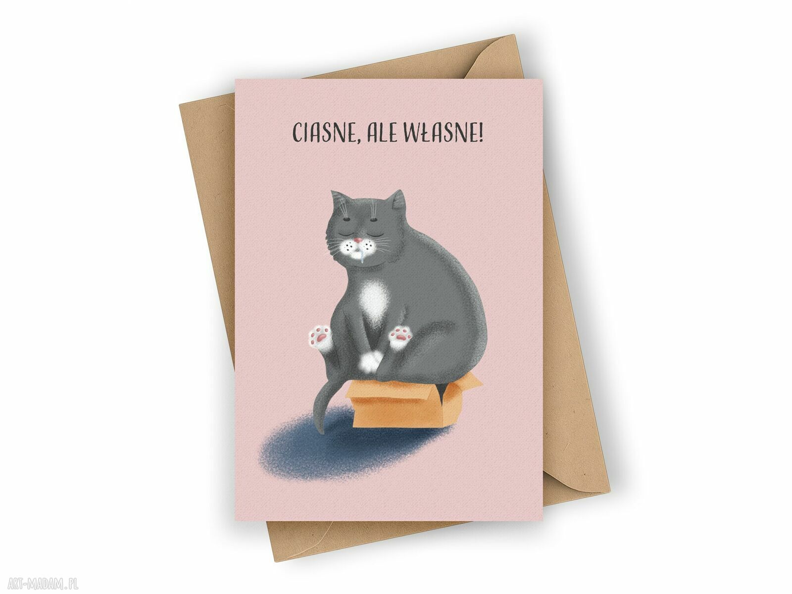 Kartka na parapetówkę „Ciasne, ale własne”