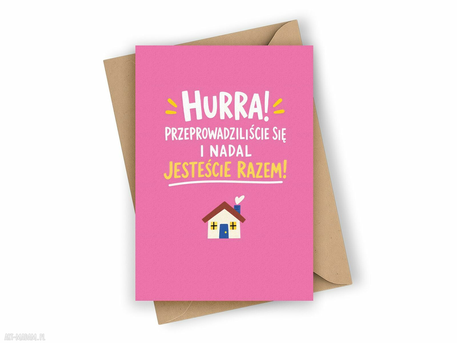 Kartka na parapetówkę - hurra, przeprowadziliście się i nadal jesteście razem!