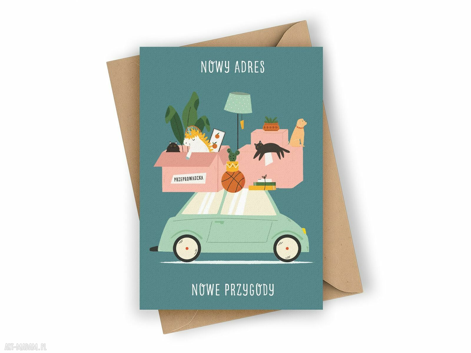 Kartka na parapetówkę - nowy dom, nowe przygody