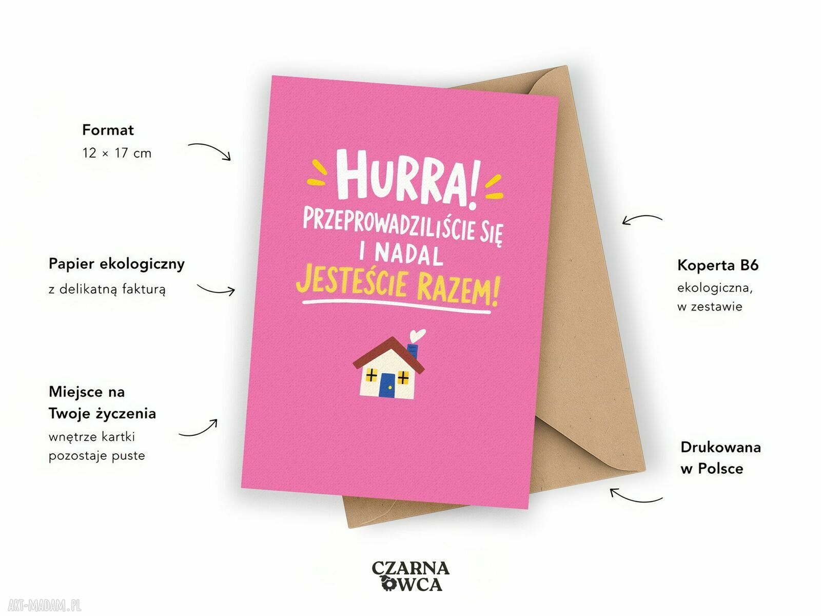 Kartka na parapetówkę - hurra, przeprowadziliście się i nadal jesteście razem!
