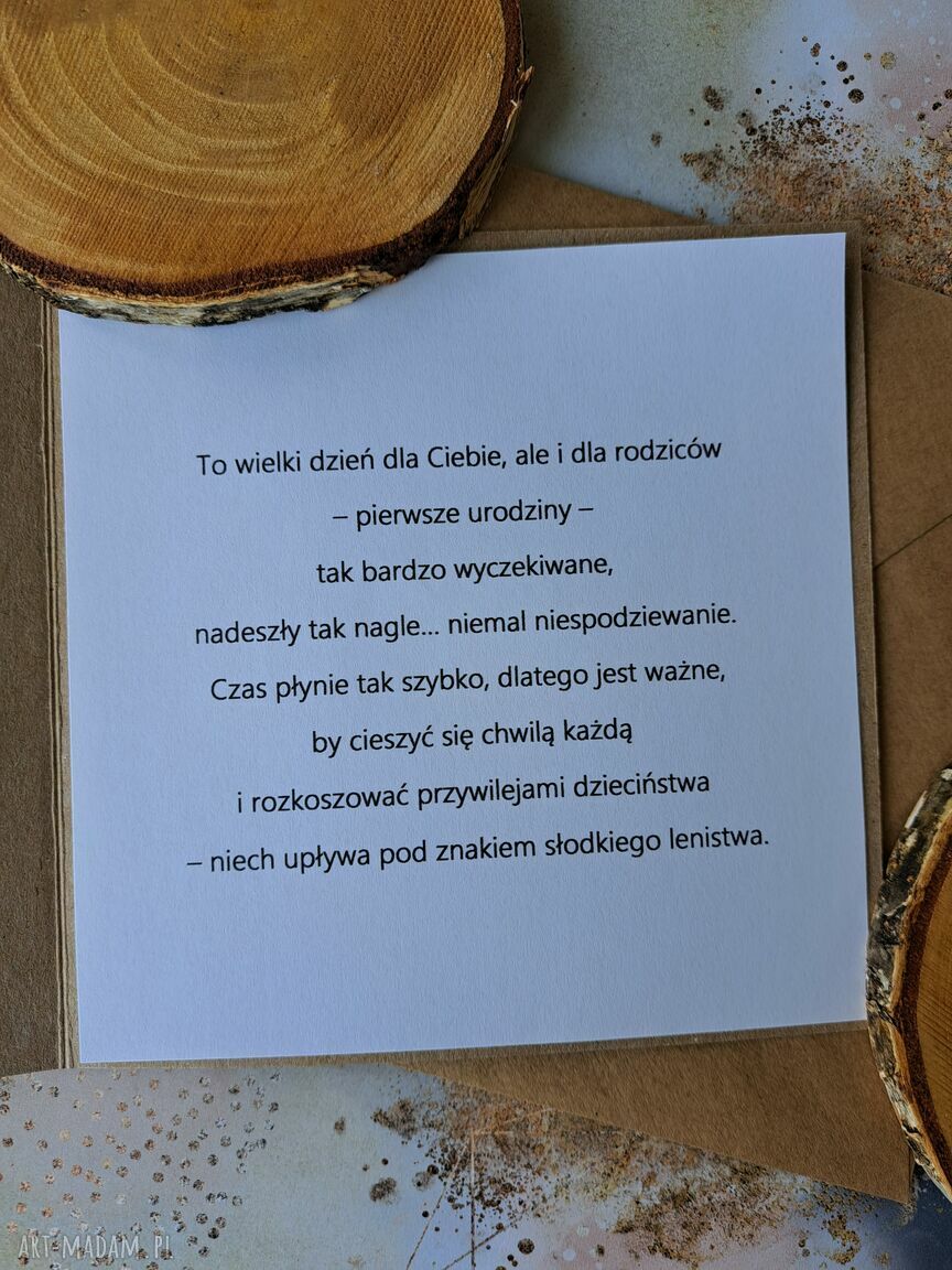 Kartka na roczek dla dziewczynki (w pudełku)