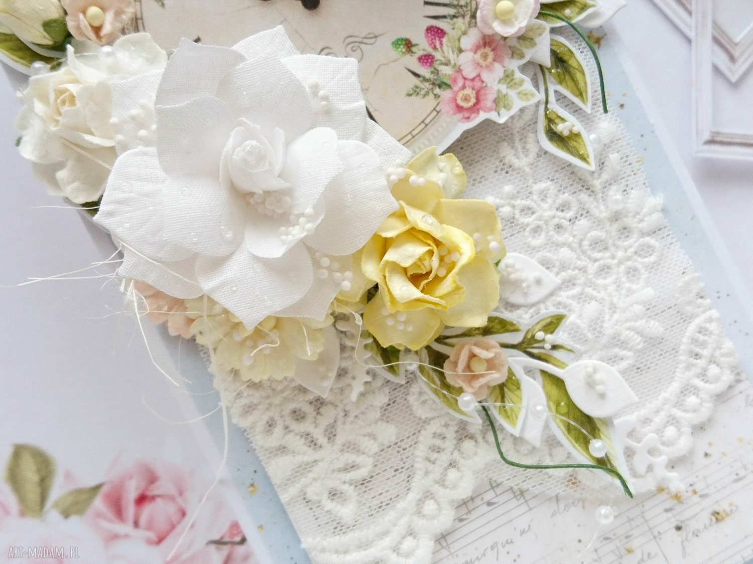 scrapbooking kartki: Kartka na różne okazje, z zegarem Hand Made