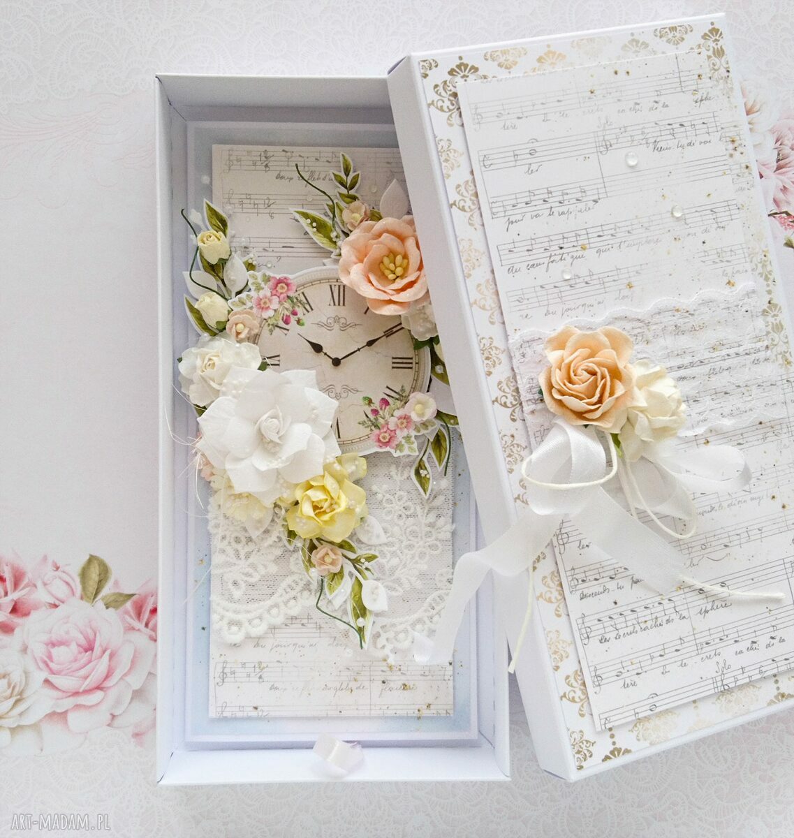 scrapbooking kartki: Kartka na różne okazje, z zegarem Hand Made