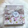 scrapbooking kartki beżowe kartka na ślub - w pudełku