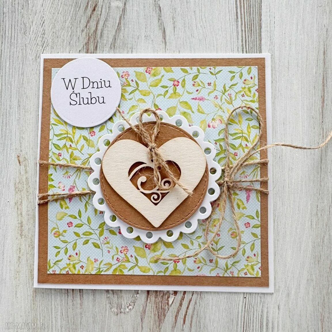 Kartka ślub wesele prezent życzeniami okolicznościowa dostępna