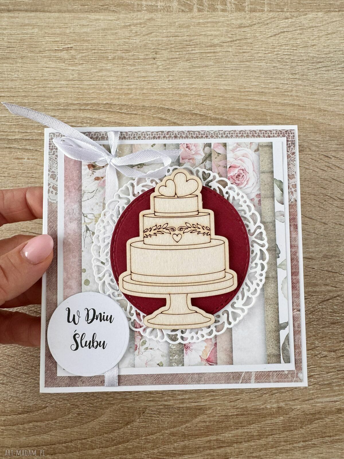 kartki: Kartka na ślub wesele rocznicę gratulacje ręcznie wykonane