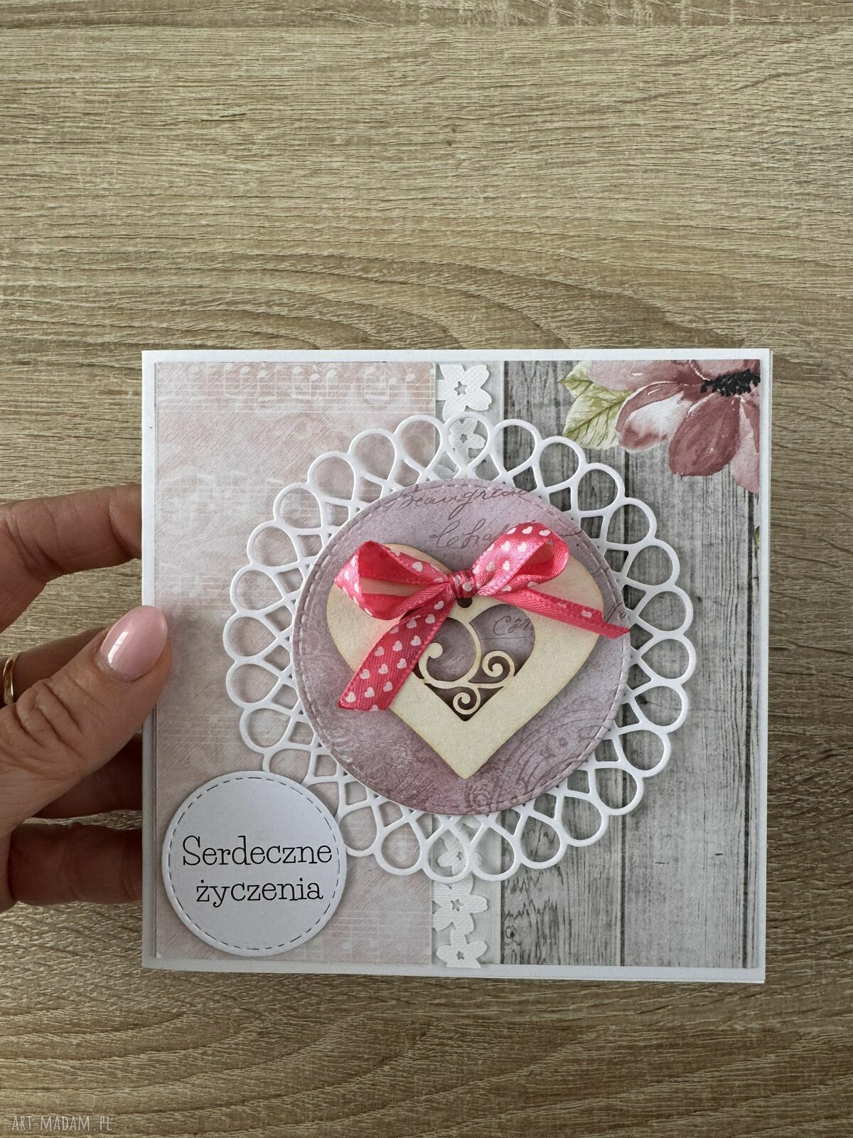 kartki: Kartka na ślub wesele rocznicę gratulacje ręcznie zrobione