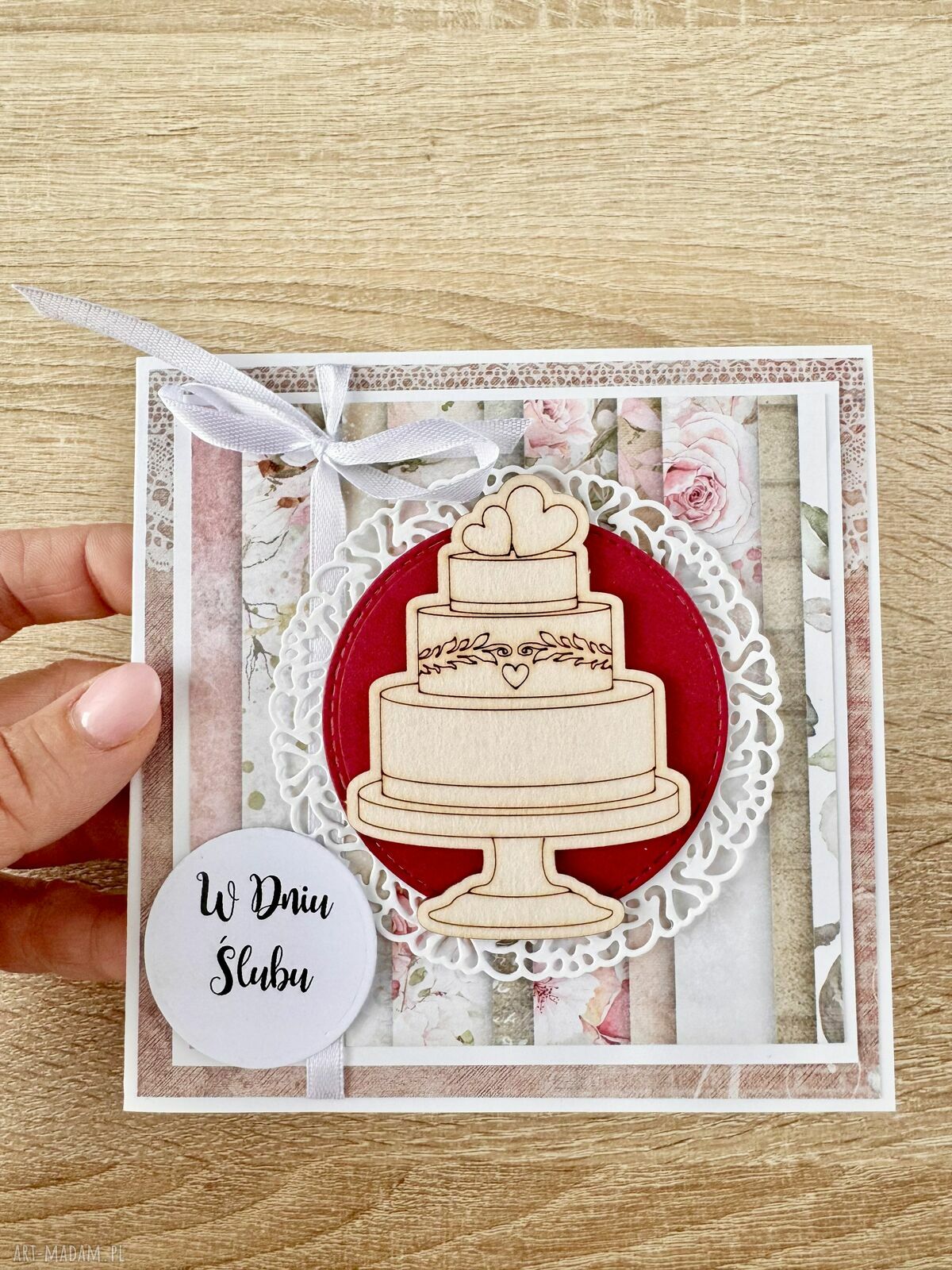 kartki: Kartka na ślub wesele rocznicę gratulacje ręcznie wykonane