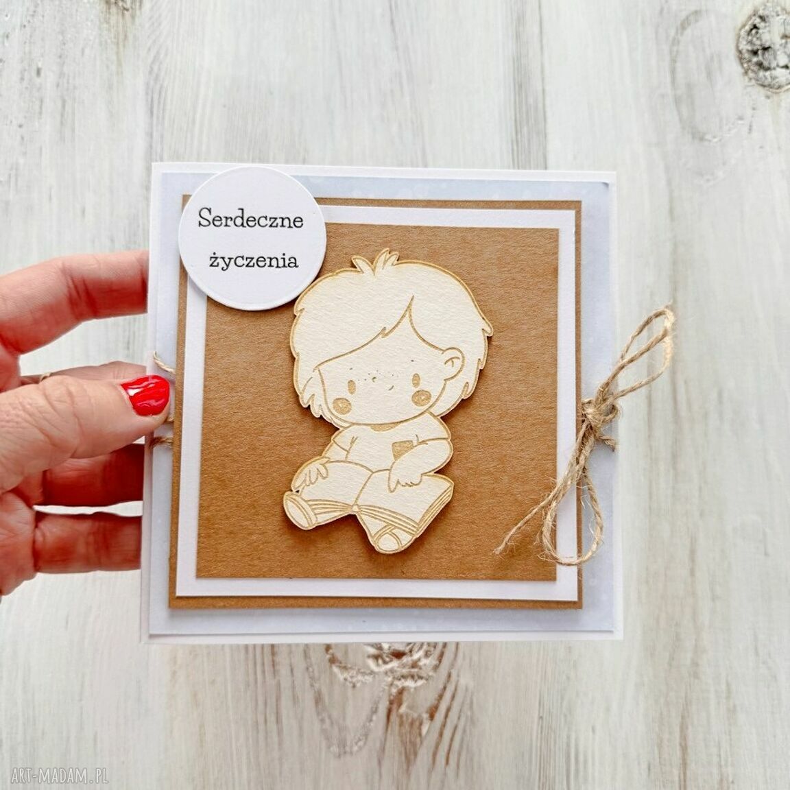 Kartka urodziny dla chłopca prezent roczek okolicznościowa