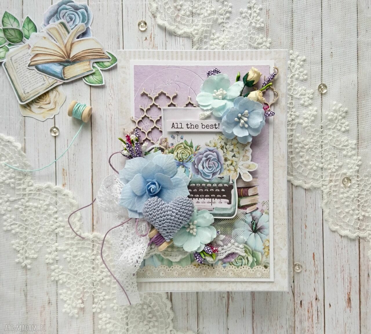 Kartka okolicznościowa fioletach urodziny dla przyjaciela