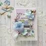 autorskie scrapbooking kartki kartka okolicznościowa we fioletach