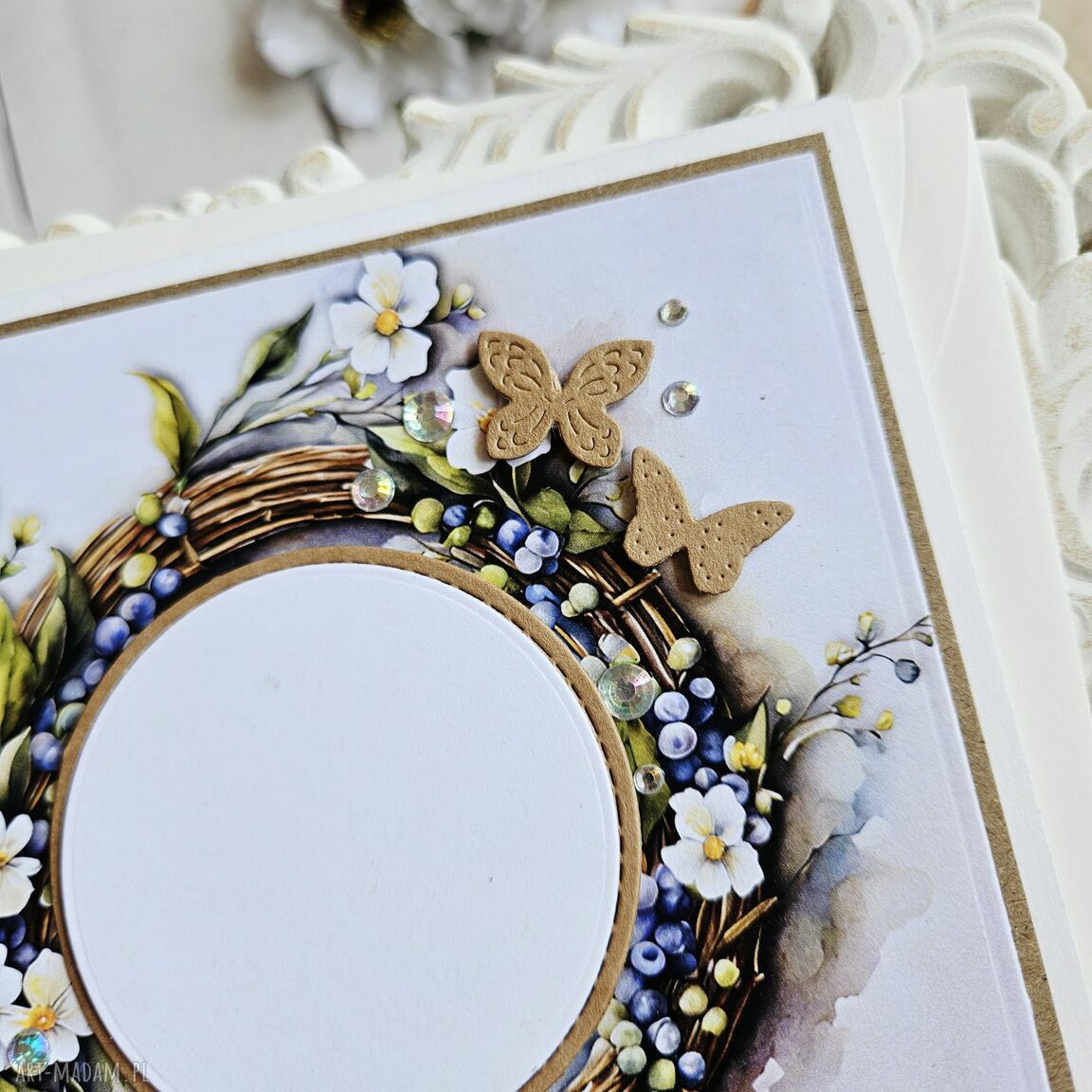 Personalizowana kartka ślubna ręcznie robiona w scrapbooking