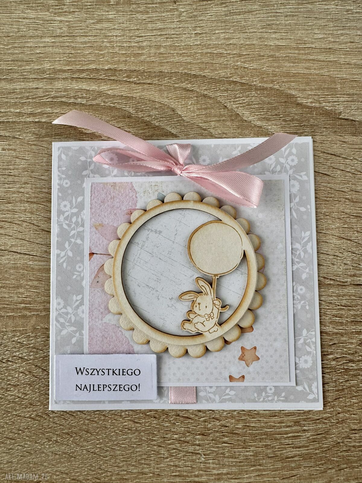 kartki: Kartka na urodziny roczek babyshower ręcznie zrobione