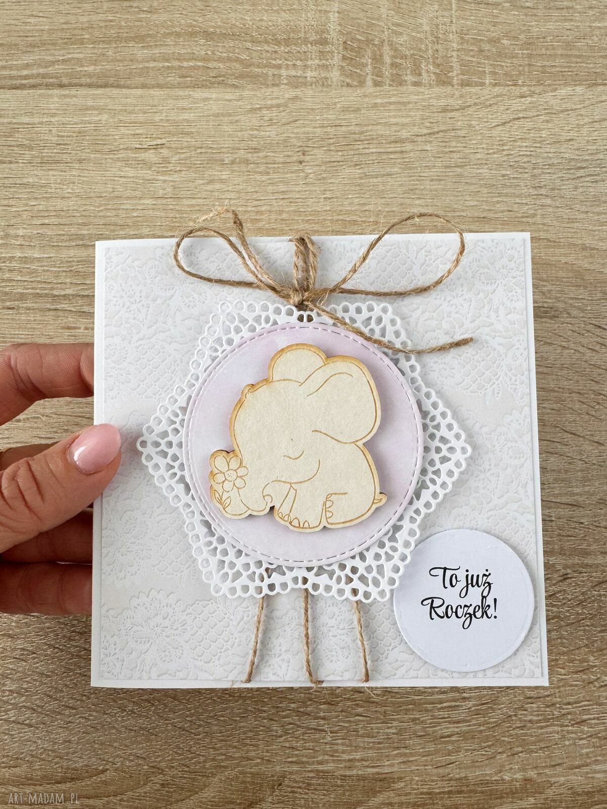 Kartka urodziny roczek babyshower prezent życzeniami